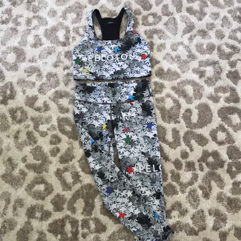 Peloton Terez Silver Stars Bra & Leggings - L/M 🤩